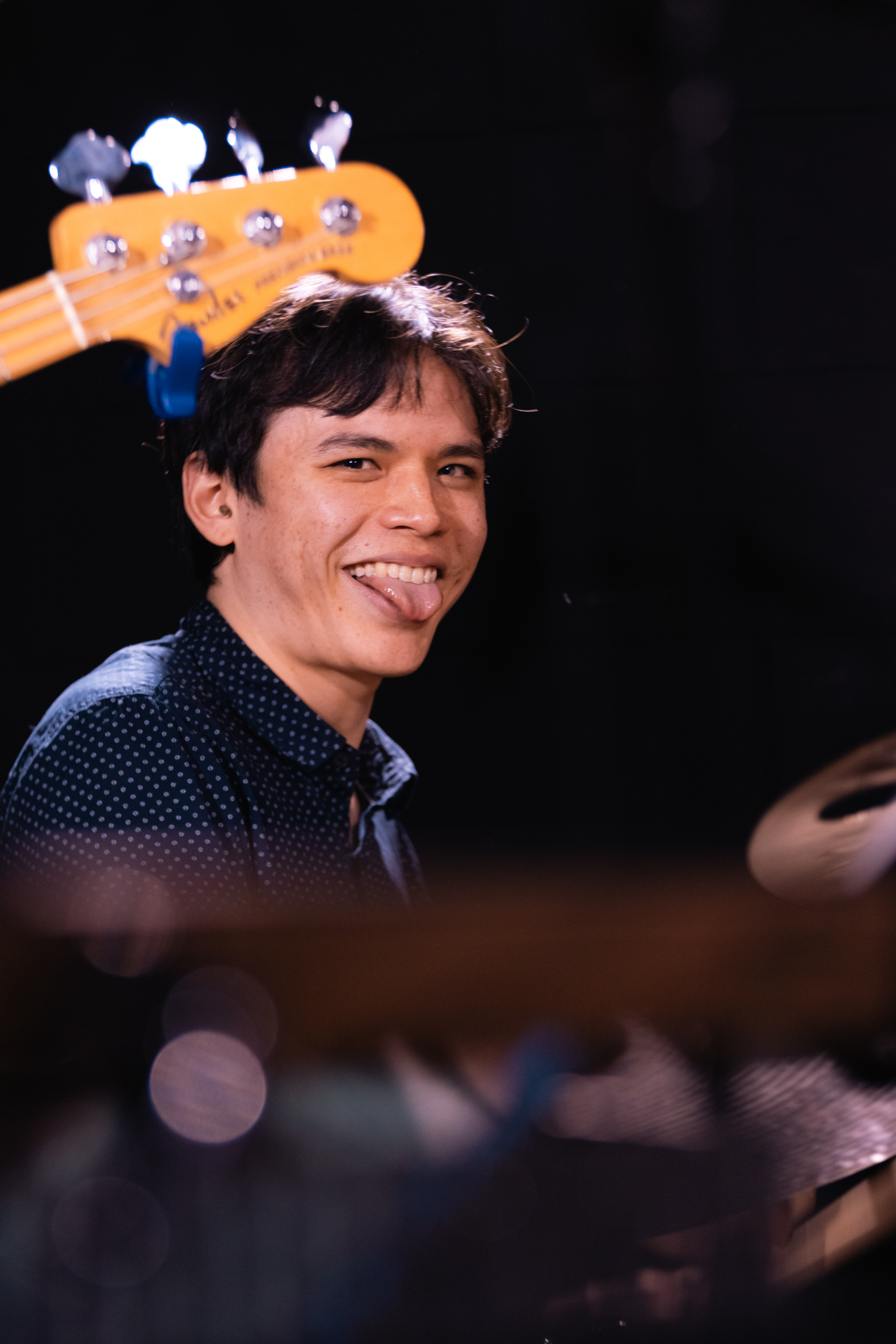 a photo of Frank playing the drums